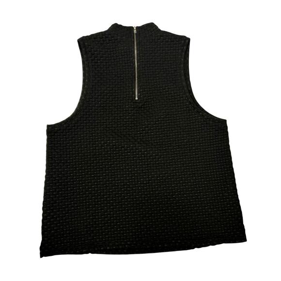 Anthropologie Postmark Black Stand-Up Collar Sleeveless Top M Office Siren - Picture 5 of 6